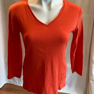 LAST CHANCE! Anne Klein Sport Orange Long Sleeve Tee